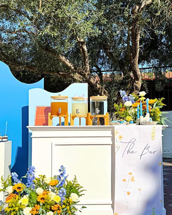 Sailboat Baptism Decoration Blue Yellow Theme