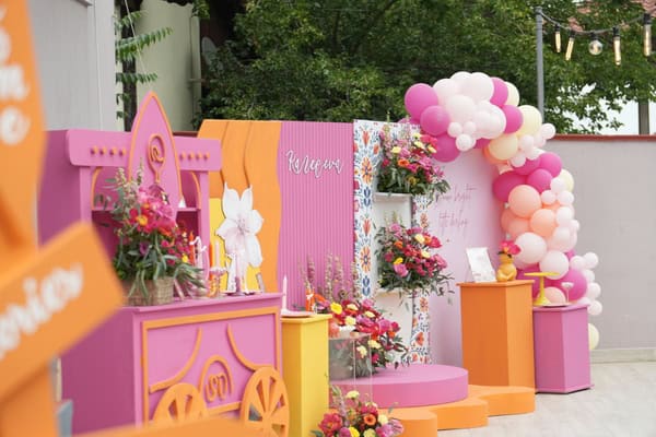 Fantastic Ideas For Girl Baptism Colorful Candy Table