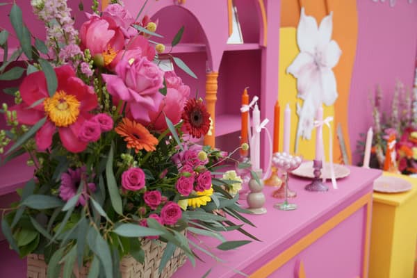 Fantastic Ideas For Girl Baptism Colorful Candy Table