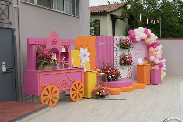 Fantastic Ideas For Girl Baptism Colorful Candy Table