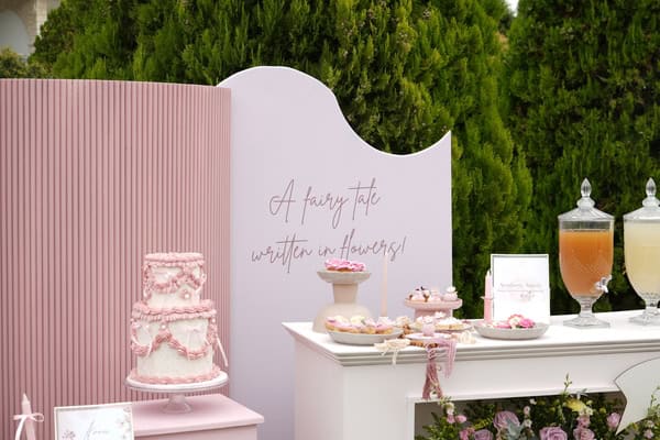 Floral Girl Baptism Romantic Decor Statement Backdrop Ideas