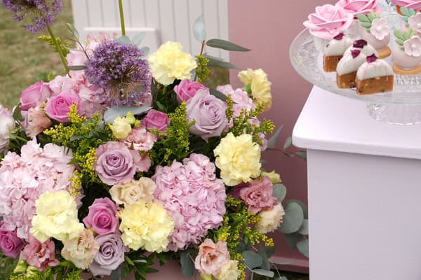 Floral Girl Baptism Romantic Decor Statement Backdrop Ideas