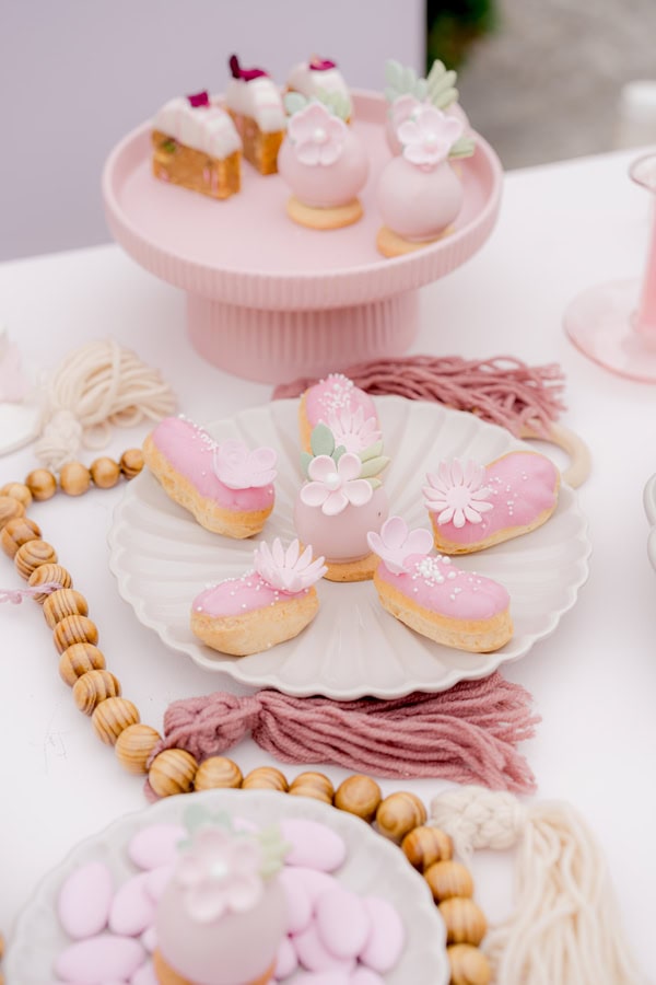 Floral Girl Baptism Romantic Decor Statement Backdrop Ideas