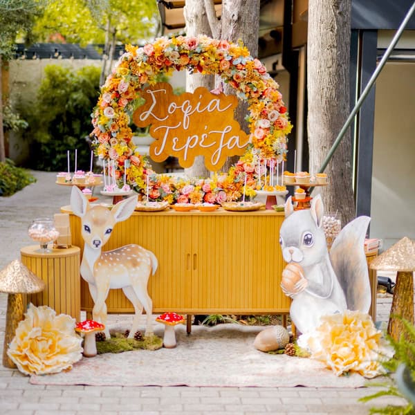 Girl Baptism Forest Theme Autumn Themed Inspiration