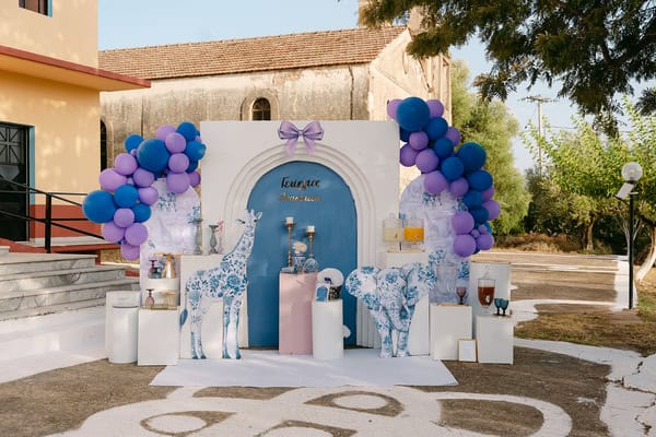 Baby Dior Inspired Baptism Lilac Blue Decoration Ideas