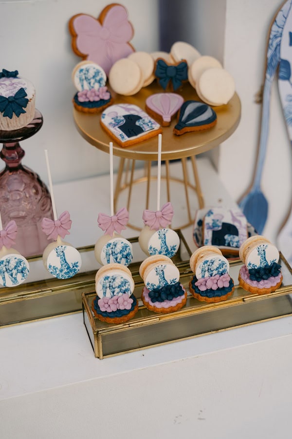 Baby Dior Inspired Baptism Lilac Blue Decoration Ideas