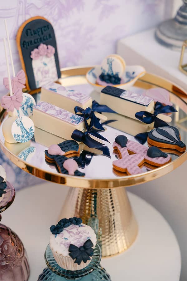 Baby Dior Inspired Baptism Lilac Blue Decoration Ideas