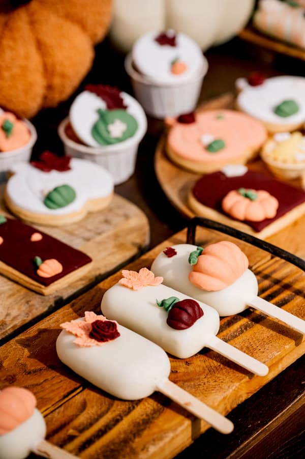 Baptism Pumpkins Sweet Colors Candy Table