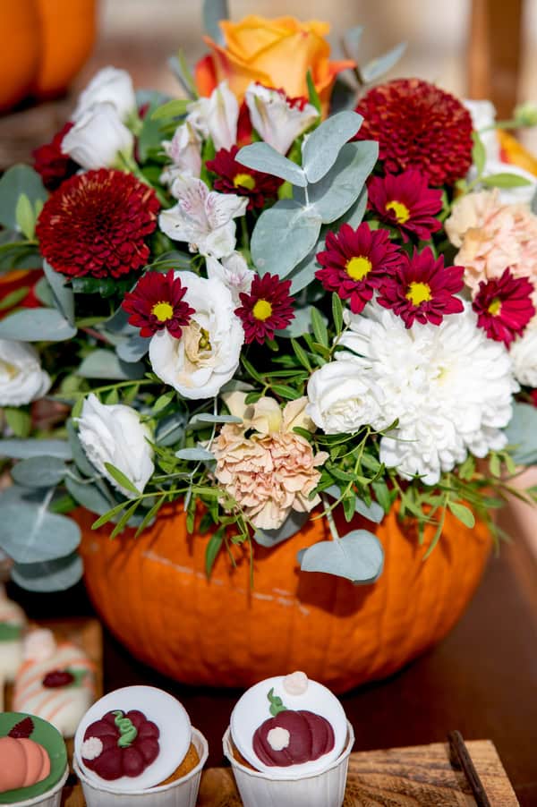 Baptism Pumpkins Sweet Colors Candy Table
