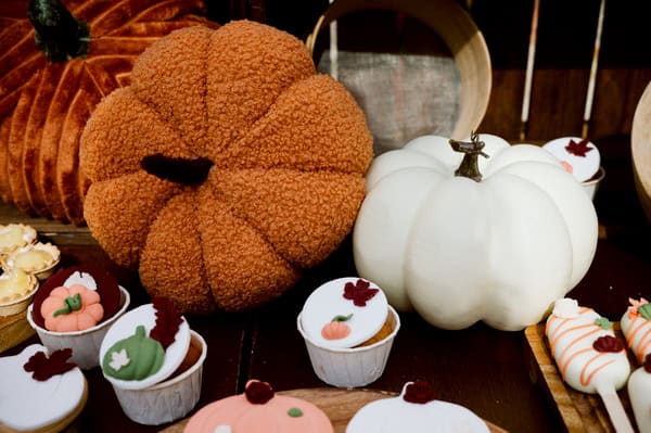 Baptism Pumpkins Sweet Colors Candy Table
