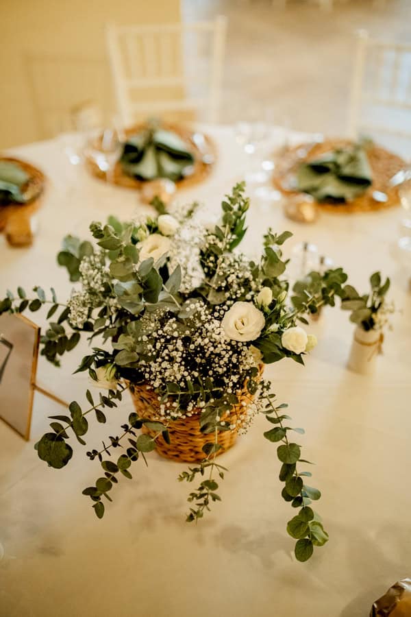 Beautiful Baptism Botanical Decoration Mint And White Hues