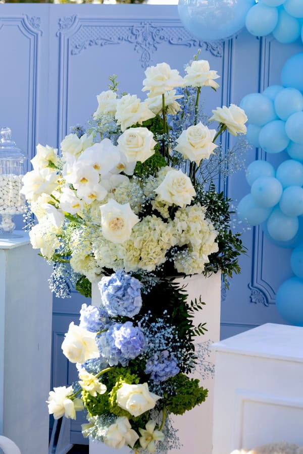 Boy Baptism Teddy Bear Theme Blue Details