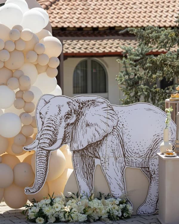 Safari Baptism Ideas Chic Neutral Colors