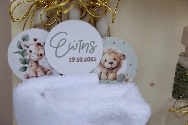Baby Safari Baptism Animals Details