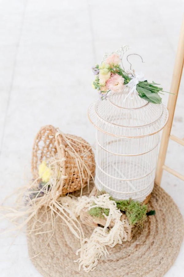 Boho Picnic Girl Baptism Earthy Tones Floral Details