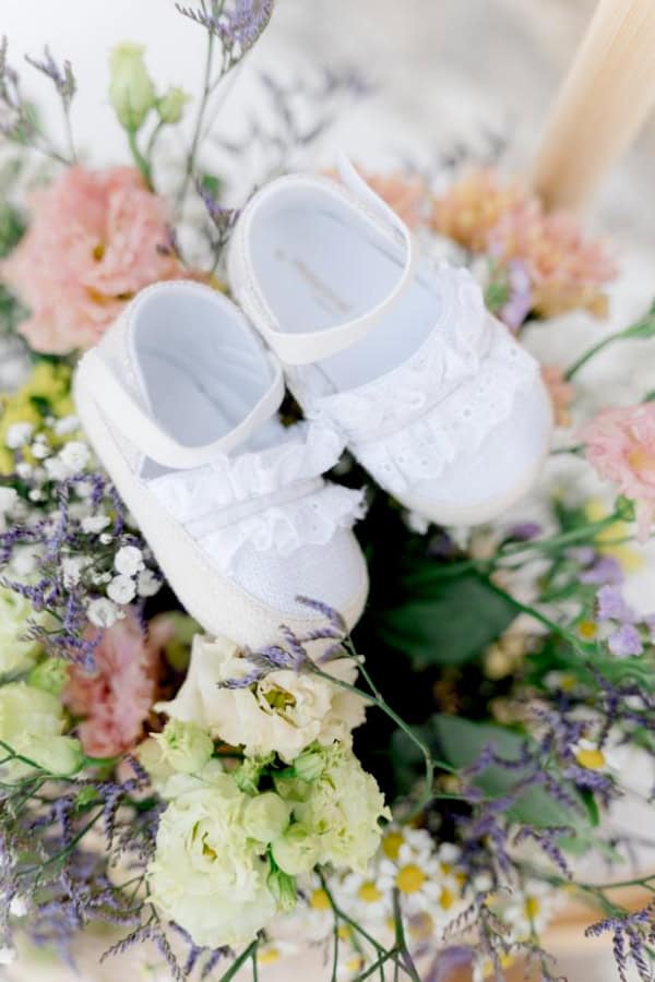 Boho Picnic Girl Baptism Earthy Tones Floral Details