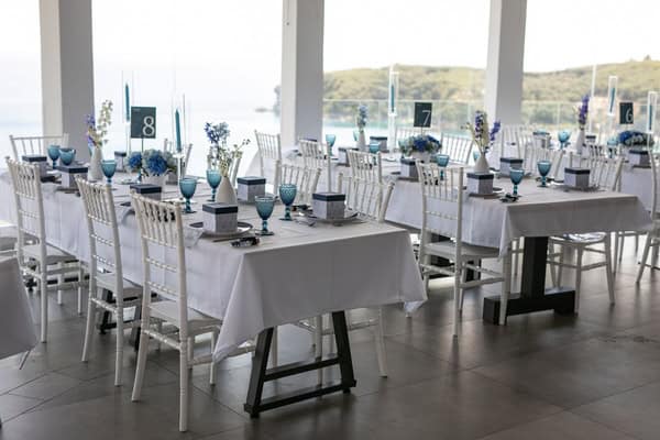 Chic Baptism Ideas Parga Blue White Details