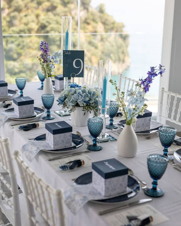 Chic Baptism Ideas Parga Blue White Details