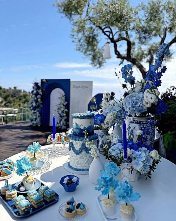 Chic Baptism Ideas Parga Blue White Details