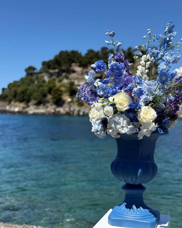 Chic Baptism Ideas Parga Blue White Details