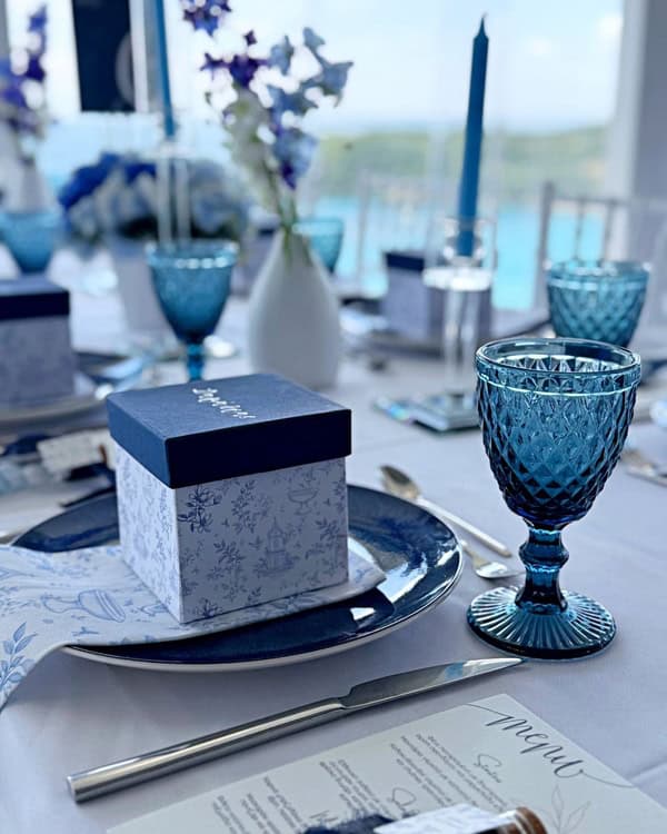 Chic Baptism Ideas Parga Blue White Details