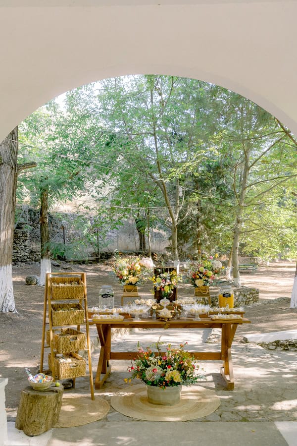 Romantic Chic Baptism Floral Rustic Ideas