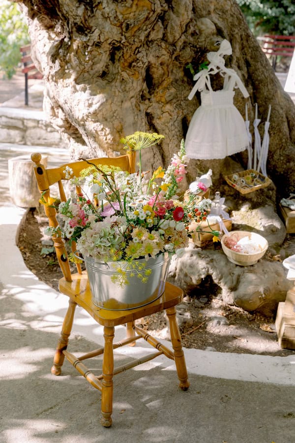 Romantic Chic Baptism Floral Rustic Ideas