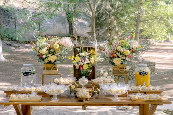 Romantic Chic Baptism Floral Rustic Ideas