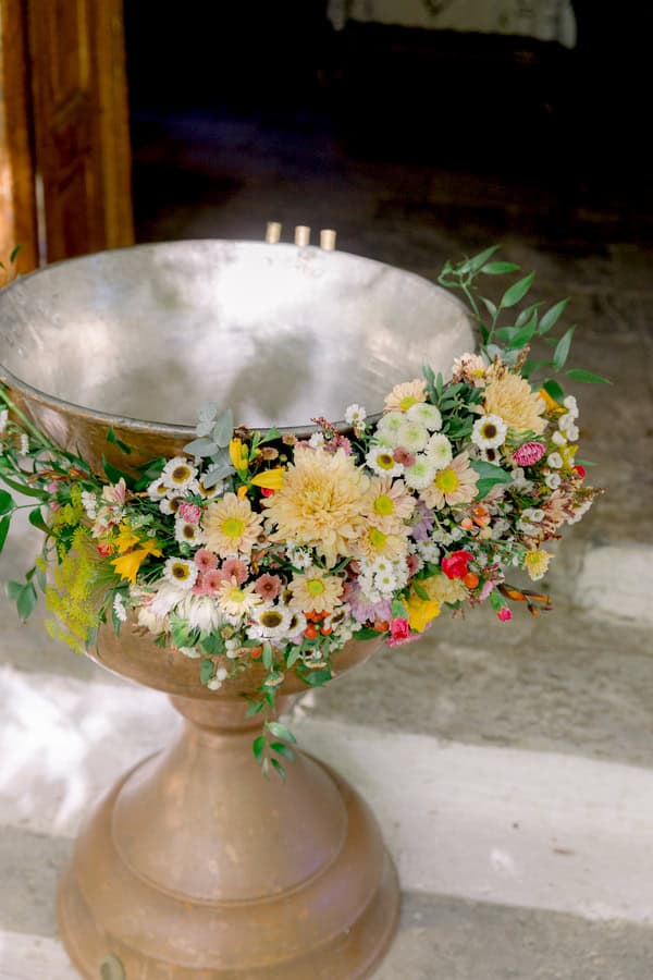Romantic Chic Baptism Floral Rustic Ideas