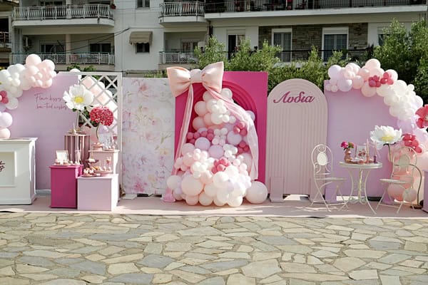 Romantic Girl Baptism Bow Decoration Ideas