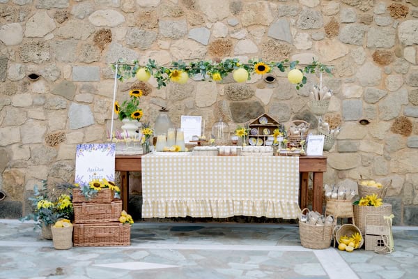 Summer Wedding Decoration Lemons Lavender Sunflowers