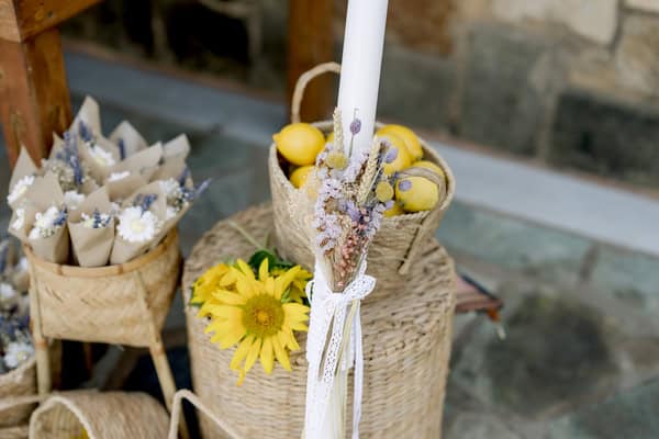Summer Wedding Decoration Lemons Lavender Sunflowers
