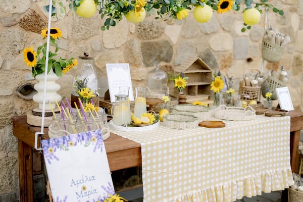 Summer Wedding Decoration Lemons Lavender Sunflowers