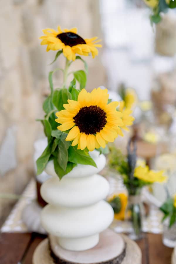 Summer Wedding Decoration Lemons Lavender Sunflowers