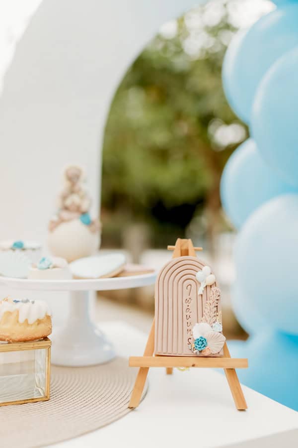 Baby Boy Baptism Teddy Bear Boho Natural Decoration