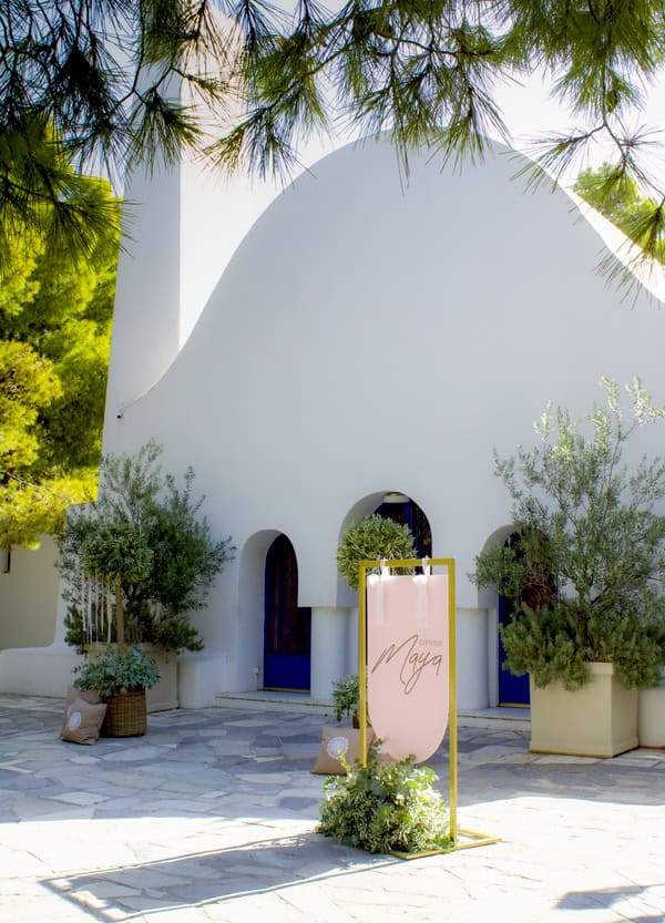Lovely Rustic Chic Baptism Decoration Olive Trees Babys Breath