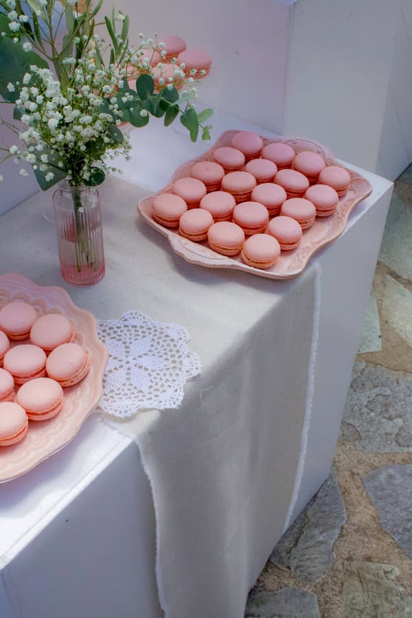 Lovely Rustic Chic Baptism Decoration Olive Trees Babys Breath