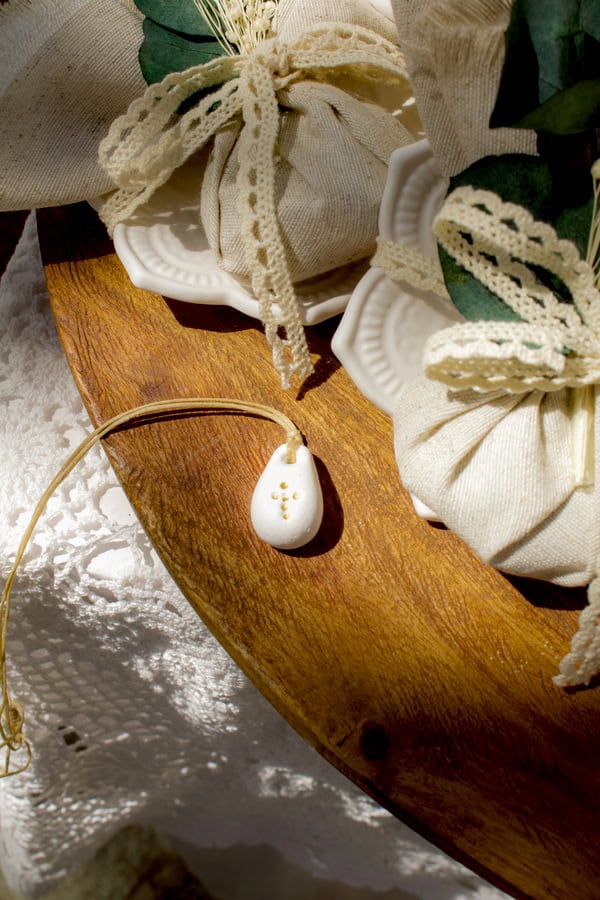 Lovely Rustic Chic Baptism Decoration Olive Trees Babys Breath