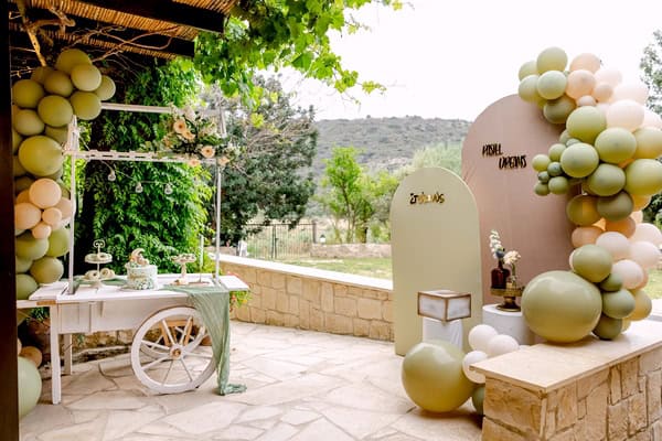 Baptism Ideas With Sage Green Details And Candy Cart