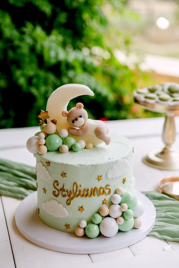 Baptism Ideas With Sage Green Details And Candy Cart