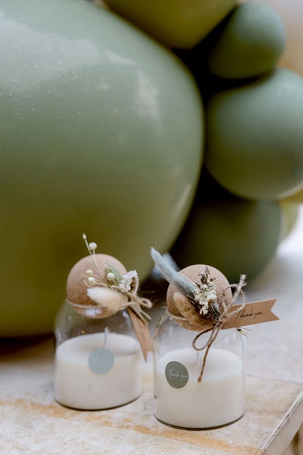 Baptism Ideas With Sage Green Details And Candy Cart