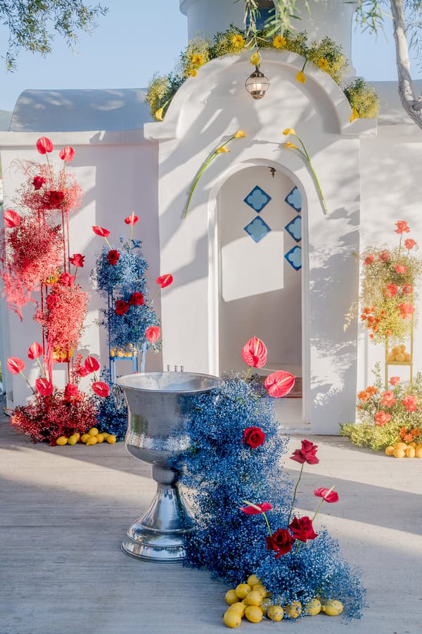 Colorful Summer Baptism Kalamata Positano Inspired