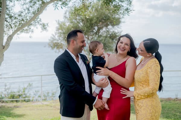 Colorful Summer Baptism Kalamata Positano Inspired