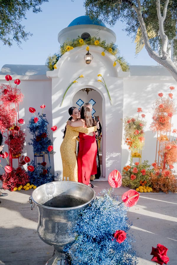 Colorful Summer Baptism Kalamata Positano Inspired