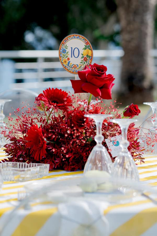Colorful Summer Baptism Kalamata Positano Inspired