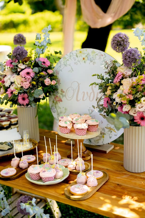 Floral Baptism Ideas In Soft Pastel Colors