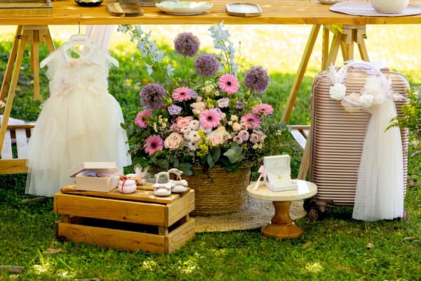 Floral Baptism Ideas In Soft Pastel Colors