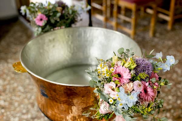 Floral Baptism Ideas In Soft Pastel Colors
