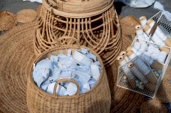Romantic Spring Baptism Blue Hydrangeas Yellow Accents Thessaloniki