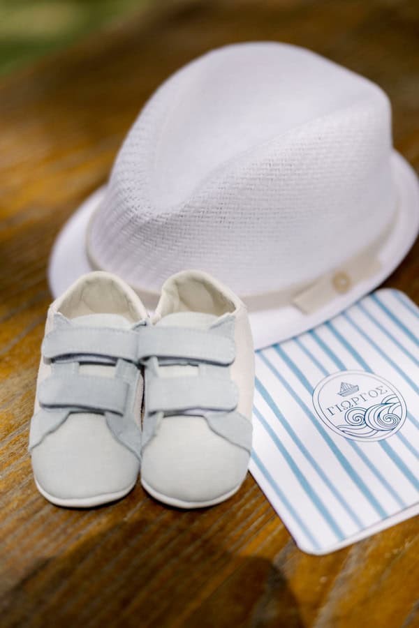 Dusty Blue Baptism Decoration Boat Theme
